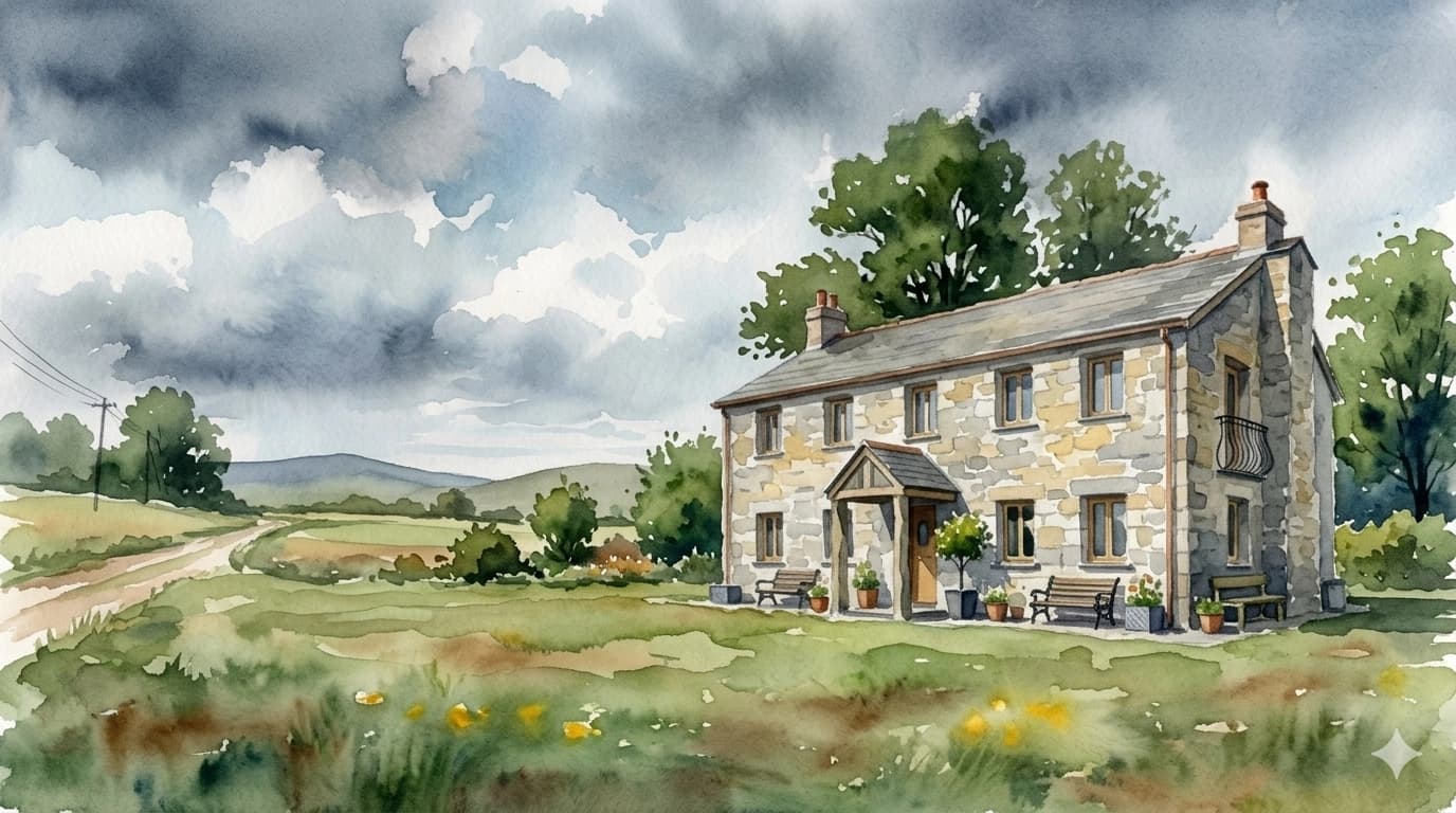 Original barn buildings at Royalton Farm before restoration