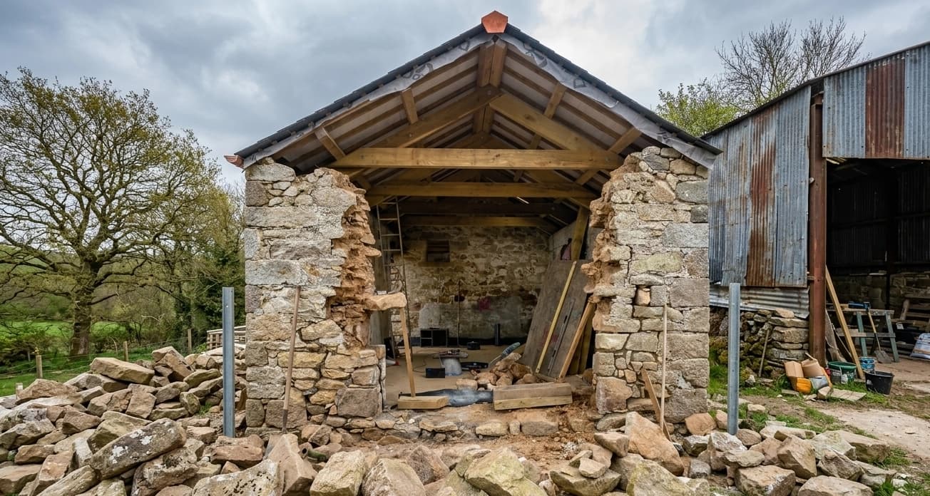 Royalton Farm — both cottages nearing completion